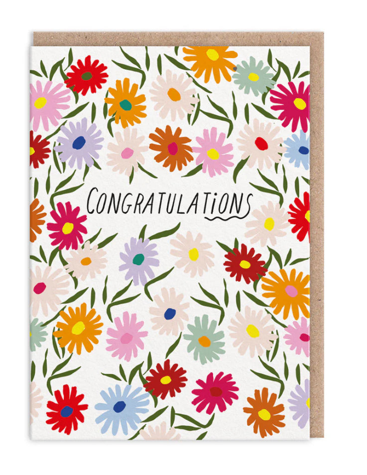 FLORAL CONGRATULATIONS CARD