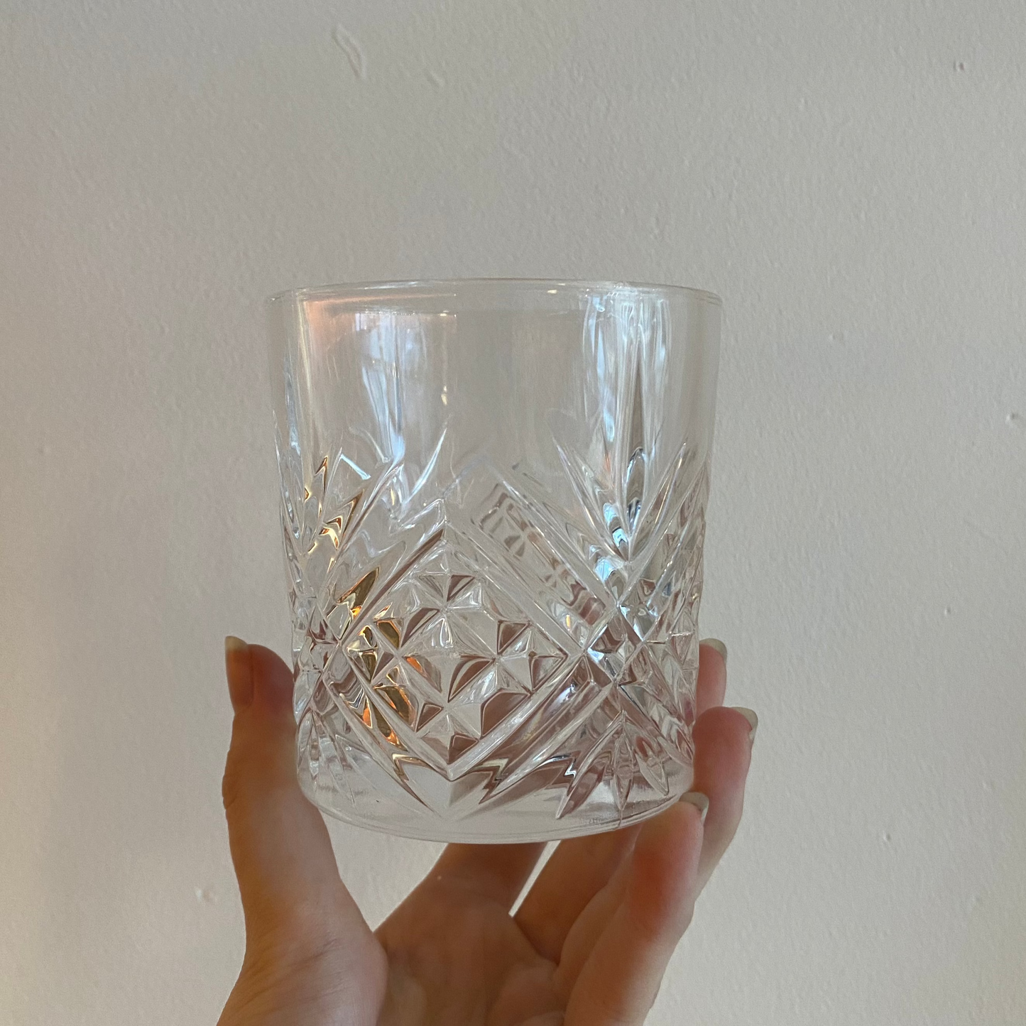 CUT GLASS TEALIGHT HOLDER