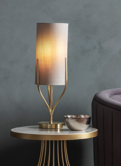 GOLD PLATE TABLE LAMP