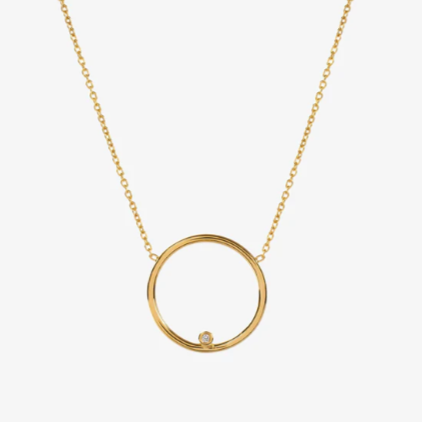 Comet Diamond Necklace, Gold