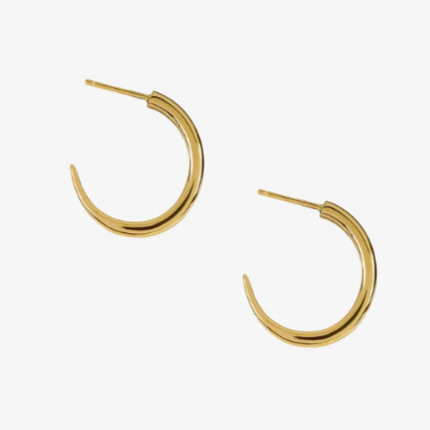 Large Tusk Hoops, Gold