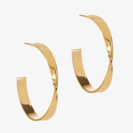 Mobius Hoops, Gold