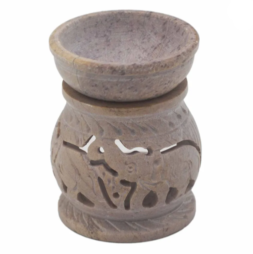 Stone Oil Burner, Mini Elephant