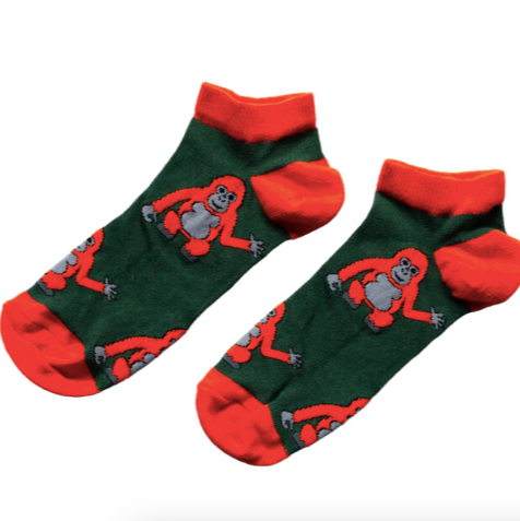 Save the Orangutans Bamboo Trainer Socks, Adult size UK 7-11