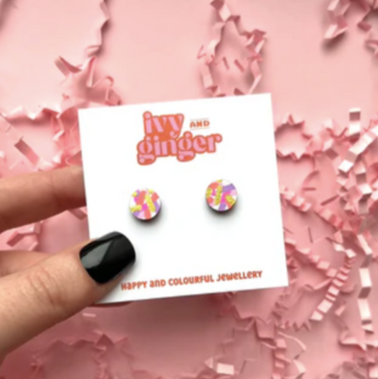 PINK CONFETTI EARRINGS