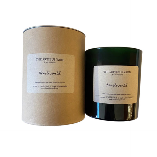 Limited Edition 'Kenilworth' Emerald Glass Soy Wax Candle