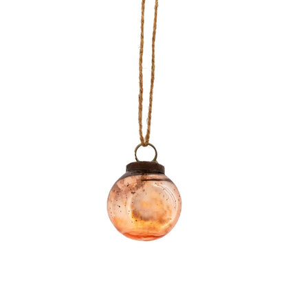 Copper Vintage Glass Bauble, Small