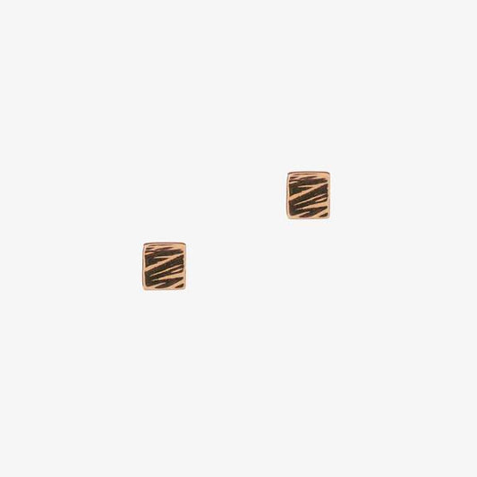 Allied Square Studs, Rose Gold